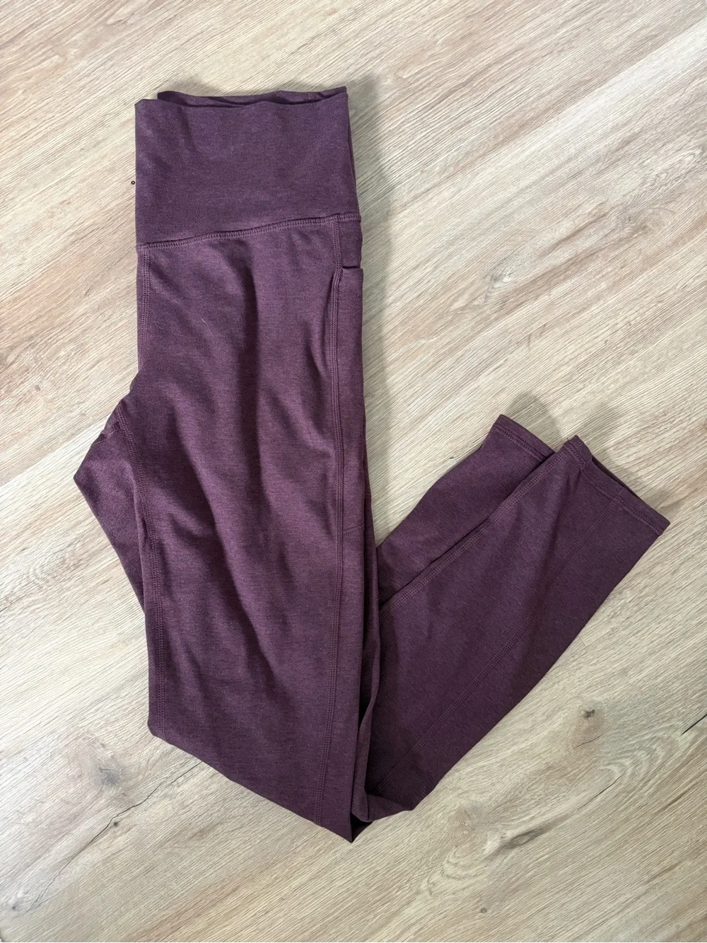 Zella Burgundy Chevron Quarter-Zip Sweatshirt & Matching Leggings (Set) M